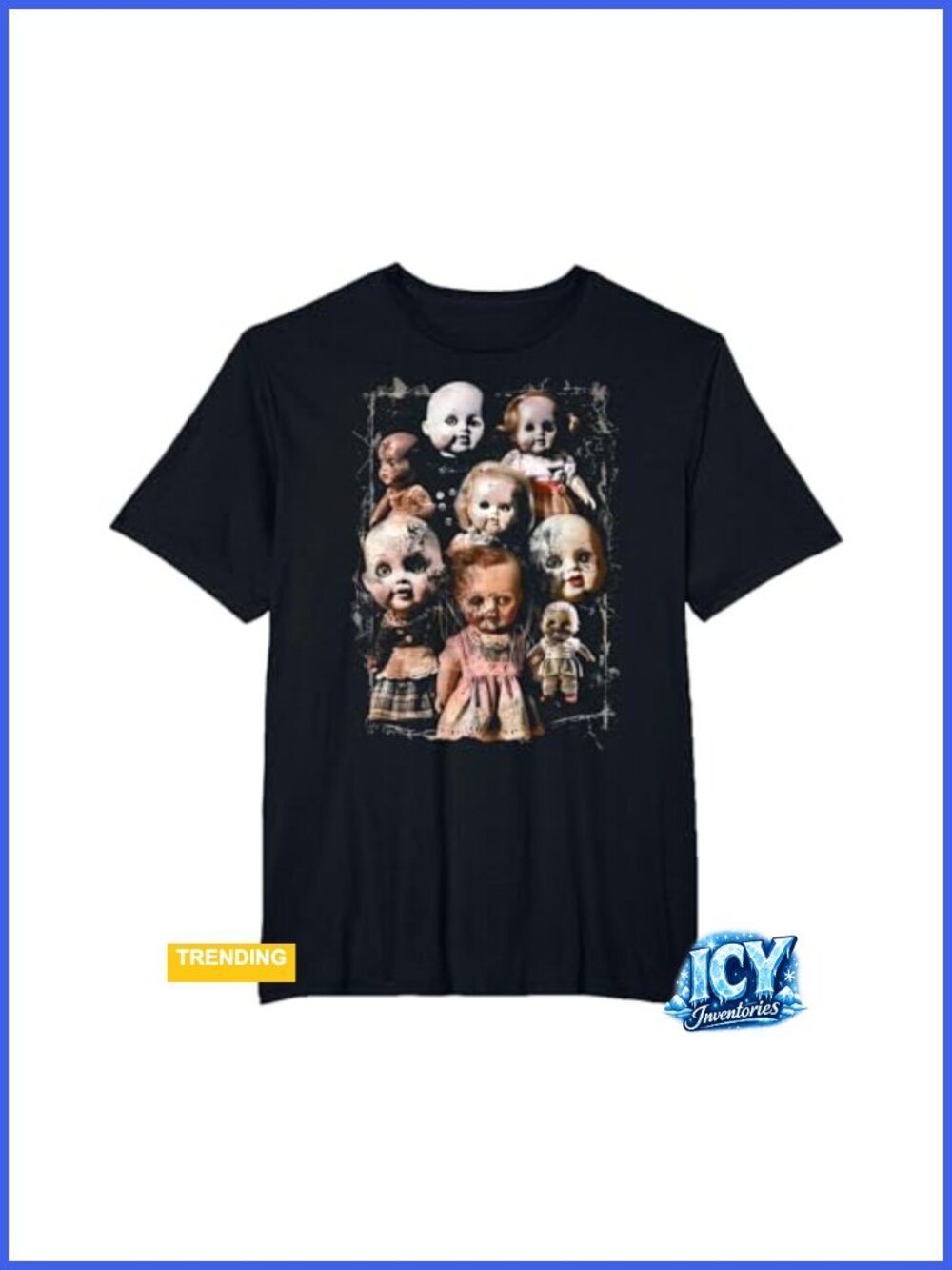Horror Movie Goth Alt Scary Creepy Dolls T-Shirt Men's Big & Tall Tee